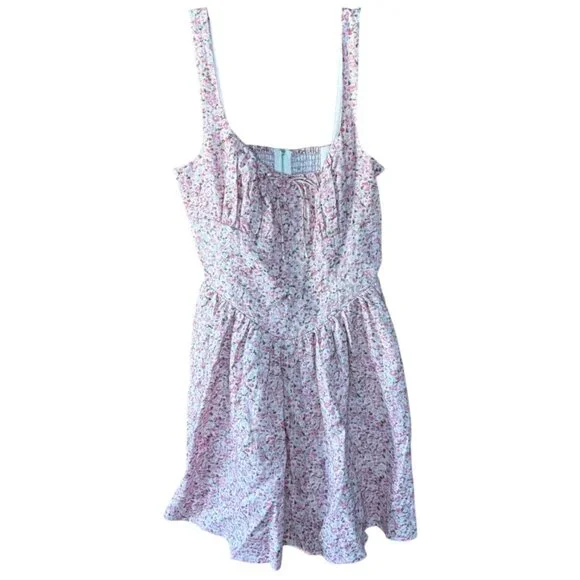 Reformation Daria Print Linen Mini Dress in Pink Combo, Size 6 - Picture 5 of 12